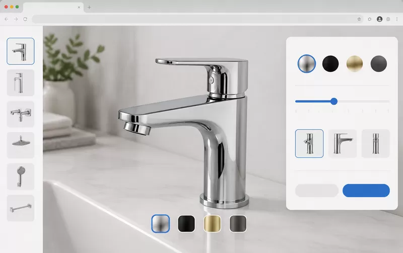3D Sanitary Ware Configurator: Show Every Finish Online